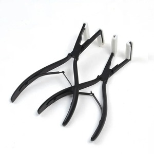 Pince à extensions de cheveux Pro Tape, acier inoxydable, outils multifonctionnels pour cheveux, design ergonomique, forme de pont de 4,5 cm - Product Image 1