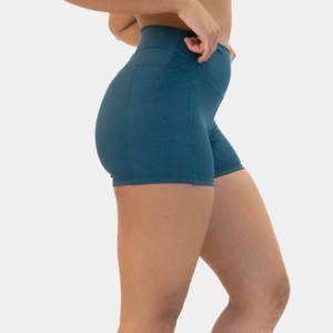 Short de compression en tissu satiné écologique respirant à taille haute pour femmes, pour la course à pied, le fitness, le yoga et la gymnastique. - Product Image 4