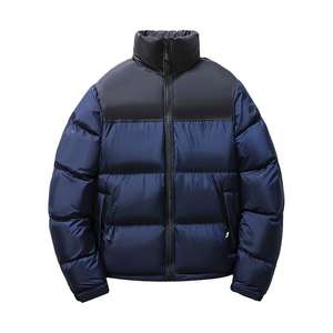Elegante chaqueta Bomber de hombre de calle alta Manga larga de lona de alta calidad con cuello levantado y diseño de burbuja abombada para el invierno - Product Image 6