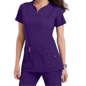 Uniforme d'allaitement Scrubs 4-Way Stretch Spandex Pantalon empilé Hôpital d'été Ensemble de gommage pour femmes Respirant Séchage rapide Plus Size Soft - Product Image 3