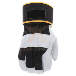 Comfortable Protective Heavy Duty Anti-Slip Leather Working <b>Gloves</b> with Safety Cuff Waterproof & Fireproof - Product Image 4