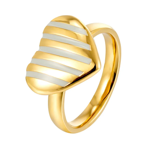 Anillo de lujo barroco de amor francés diseño único personalizado titanio acero oro atmosférico joyería de moda de lujo para mujer - Product Image 1