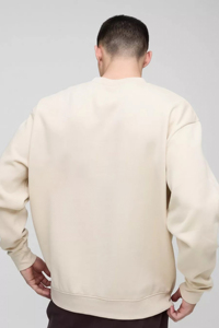 Wholesale Custom Made Oversized <b>Crewneck</b> Solid Color 100% Cotton Basics Sweatshirt Custom Embriordery logo Hoodies & Sweatshirt - Product Image 5