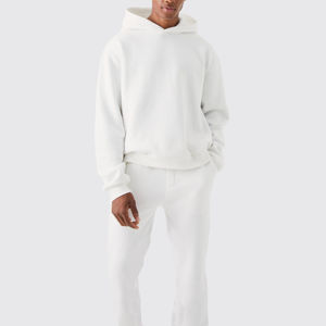 Custom Sweat Jogger Stacked Pant Set Chándales Verano Sweatsuit Hombres chándales desgastados Conjuntos para los hombres - Product Image 4