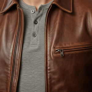 Chaqueta de Cuero Genuino para Hombre, Personalizada, de Alta Calidad, Diseño Moderno, Tacto Suave, Prenda Exterior Duradera - Product Image 4