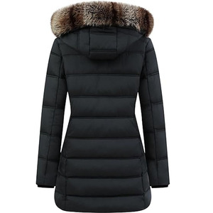 Manteaux Trench Unisexe Casual Solide Fermeture Éclair Col Montant Manches Longues Respirant Logo Avant Long Manteau Puffer Hiver - Product Image 2