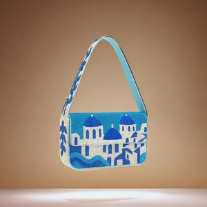 กระเป๋าประดับด้วยลูกปัดกระเป๋าสะพายไหล่ลายดอกไม้3D กระเป๋าแฮนด์เมดสีชมพูดอกแฮนด์เมดกระเป๋าสะพายไหล่สีสันสดใสสำหรับงานปาร์ตี้ตอนเย็นสำหรับฟังก์ชั่น - Product Image 4