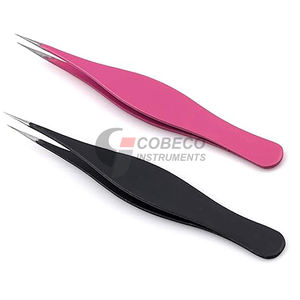 Pinzas quirúrgicas de laboratorio de acero inoxidable, estériles, rectas y curvas, de precisión - Product Image 4