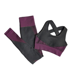 Women's Halter Cowl Neck 3-Piece Yoga Set Full-Length Seamless Spandex/Nylon Sport Gym Wear with Quick Dry & Breathable Features - Product Image 3