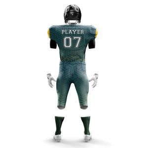 2025 nouveauté maillots de Football américain ensemble de shorts personnalisé de haute qualité 100% Polyester respirant maille avant Logo nom numéro - Product Image 3