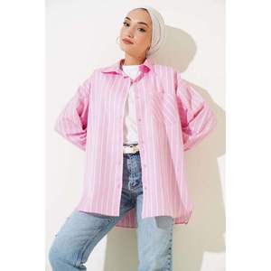 Chemise Décontractée Rayée Rose - Product Image 2