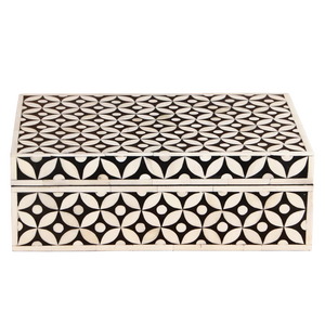 Luxury <b>Decorative</b> Jewelry <b>Storage</b> <b>Box</b> with Floral Inlay Design – Handmade Keepsake Organizer - Product Image 1