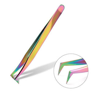 Pinzas Profesionales de Acero Inoxidable Antiestáticas y Duraderas con Puntas de Fibra para Extensiones de Pestañas de Alta Calidad - Product Image 5