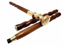 Tongkat Trekking Lipat Kayu Akasia Modern Poles Halus dengan Tali Pergelangan Tangan, Ujung Karet Anti Selip, Tahan Lama untuk Lansia dan Pelancong