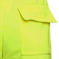 Pantalones de trabajo de cintura elástica reflectantes amarillos, pantalones industriales de seguridad de alta visibilidad ligeros para construcción de carreteras