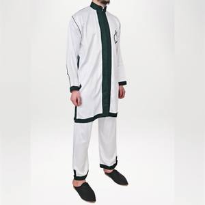 Moroccan Thobe Handmade Embroidered Summer Djellaba Jubbah Kandora Kaftan Premium Quality Traditional Islamic Clothing for Men - Product Image 1