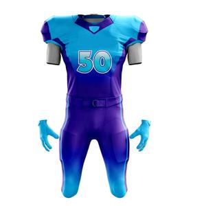 Uniforme de football américain Top Quality 100% Polyester Entièrement personnalisable 2 pièces Uniforme de football américain à vendre Bas quantité minimale de commande - Product Image 2