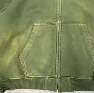 Sudaderas con capucha Hombres serigrafía Estilo retro Hombres Preocupado Vintage Stone Acid Wash Zip Sudaderas con capucha para hombres Diseño de personalización Logo - Product Image 4