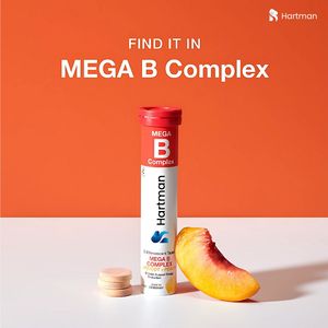 Mega Complejo B Efervescente 20 Tabletas Sabores a Albaricoque y Melocotón Apoyo Energético y de Bienestar para Adultos Mujeres Embarazadas - Product Image 4