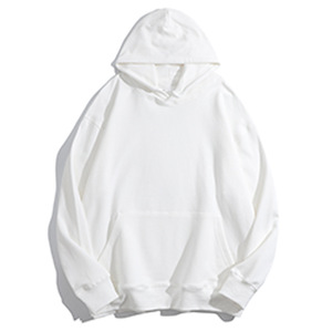 เสื้อฮู้ดดี้ผู้ชายผ้าฝ้าย 100% ทรงโอเวอร์ไซส์ สีพื้น สำหรับฤดูใบไม้ร่วงและฤดูใบไม้ผลิ เนื้อผ้าหนานุ่ม สวมใส่สบาย รับสกรีนโลโก้ตามแบบ - Product Image 1