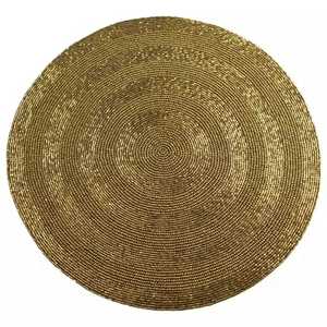 เสื่อแก้วลูกปัดทรงกลมสำหรับตกแต่งโต๊ะรับประทานอาหารดีไซน์ใหม่เสื่อรองจานปักลายแฟนซี - Product Image 1