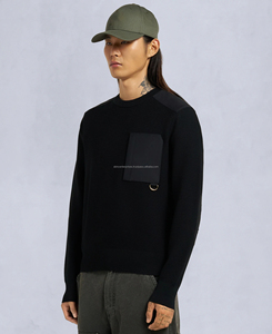Men's Winter 100% Cotton O-Neck Pullover Sweatshirt Eco-Friendly Breathable Solid Pattern Front Pocket - Product Image 1