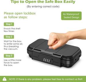 Coffre-fort <span class=keywords><strong>portable</strong></span> de grande taille avec serrure à combinaison et câble métallique amovible, étanche et antivol pour la maison, le bureau, l'hôtel, les voyages - Product Image 3