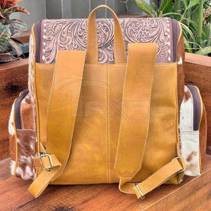 2025 nouveau Design professionnel en cuir de vachette Nappy sacs confortables en cuir de vachette Nappy sacs - Product Image 3