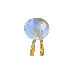 Cuchara y tenedor de postre de nácar natural respetuoso con el medio ambiente de Vietnam para vajilla sostenible y exportación de regalos - Product Image 2