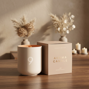 Caja de Papel para Empaque de Regalo de Velas, Tamaño Personalizado al por Mayor, con Laminado Mate y Logotipo en Dorado para Frascos de Velas, Empaque para Pequeños Regalos - Product Image 1