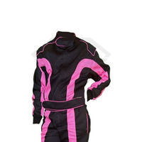 Combinaison de course rose personnalisée pour femmes, combinaison professionnelle de karting, combinaison de course automobile pour femmes, combinaison ignifugée une pièce pour karting
