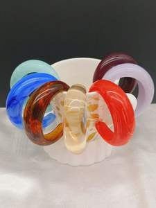 Brazaletes de resina pura hechos a mano para niñas, brazalete estilo Ángel para fiestas, bodas y patrón de modelo de Acción de Gracias - Product Image 4