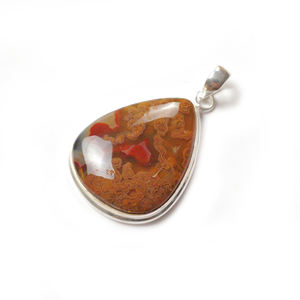 Colgante de Ágata Roja de Botsuana en Forma de Corazón, Venta al por Mayor |   Colgante de Plata 925 |   Proveedor de Joyería al por Mayor - Product Image 4