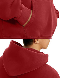 Nouveau style 100% sweats à capuche en coton pour hommes vêtements décontractés confortables de haute qualité pour l'hiver vente en ligne sweats à capuche unis brodés - Product Image 5