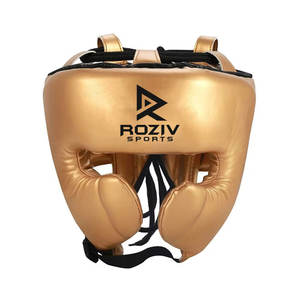 อุปกรณ์ป้องกันศีรษะแบบเต็มหน้าสำหรับชกมวย คุณภาพดีเยี่ยม หน้ากากใส ปรับได้ ผลิตจากหนัง PU ปรับแต่งได้ ผลิตในประเทศปากีสถาน - Product Image 1