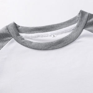 Camiseta de algodón 100% de alta calidad, camiseta de manga raglán de dos tonos de gran tamaño personalizada con hombros caídos, camiseta de bloque de Color para hombre, ajuste holgado - Product Image 3