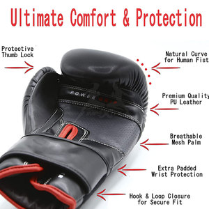 Guantes de boxeo Premium para sesiones de entrenamiento y combate Guantes de boxeo de alta calidad para fitness y deportes de combate - Product Image 3