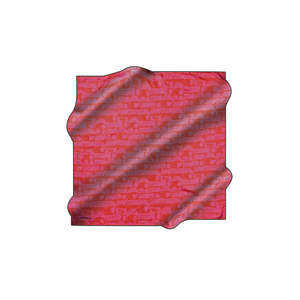<b>Red</b> Cotton Square Patterned <b>Scarf</b> - Product Image 1