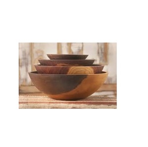 Bol en bois de haute qualité pour différentes tailles Bol en bois de service de dîner durable pour accessoires de cuisine ménagers - Product Image 1