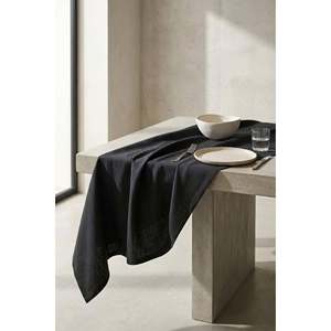 Be-28459-Bk 100% Coton Noir Uni 40*140 Cm Runner - NOIR - Product Image 1