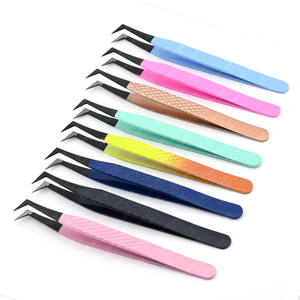 Meilleur prix pince à épiler antidérapante fine x-tip extension de cils pointe de fibre volume pince à épiler pince à épiler diamant grip botte pince à cils - Product Image 1