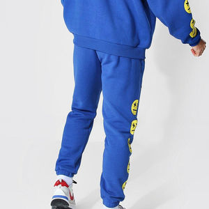 100% nouveau Style personnalisé coton survêtements pour hommes deux pièces surdimensionné à capuche survêtement français éponge avec bouffée impression survêtements - Product Image 3