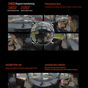 AKEEYO 12 pulgadas G-Sensor 1080p Dash <span class=keywords><strong>Cam</strong></span> 3 lentes visión nocturna multicanal espejo de coche con grabadora de cámara de salpicadero pantalla táctil - Product Image 5