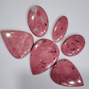 Piedras preciosas sueltas de thulita natural de alta calidad, acabado rosa elegante en múltiples formas para diseñadores de joyas - Product Image 5