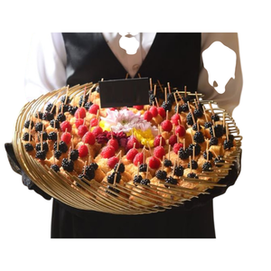 Bol à chocolat en fil métallique or rose Présentoir à desserts pour bonbons Nouveau design fantaisie Décoration de table Bol de service au chocolat - Product Image 5