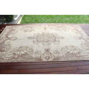 Alfombra Turca de 5,8x9,5 pies, Alfombra Vintage, Alfombra Blanca con Diseño Floral de Lana - Product Image 3