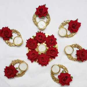 Juego de portavelas de rosa roja, tarro de vela nórdico personalizado de cilindro redondo de color Simple decorativo de lujo, venta al por mayor, frascos de vela rosa - Product Image 1