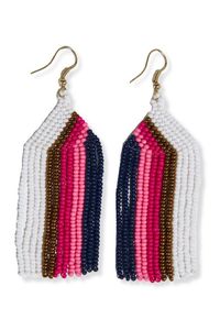 Pendientes de gota de flecos largos con cuentas de semillas de colores hechos a mano para mujer, accesorio de moda personalizable, joyería con cuentas de tendencia - Product Image 6