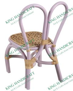 La silla ligera de ratán natural para niños con respaldo para uso en interiores y exteriores agrega encanto a la sala de estar - Product Image 3