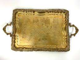 ถาดเสิร์ฟอาหารและเครื่องดื่มเครื่องครัวทองเหลืองทรงกลมถาดใส่อาหารขององค์กรออกแบบได้ตามต้องการ - Product Image 5